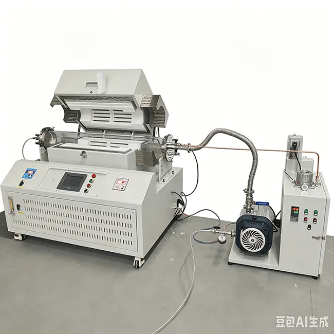 CVD Split Two Zone Hydrogen Tubular Furnace factory