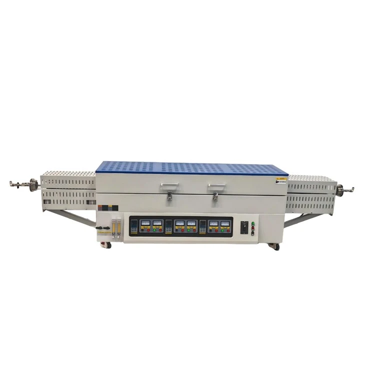 1200C 3 Heating Zones CVD Vacuum Rotary Tubular Furnace