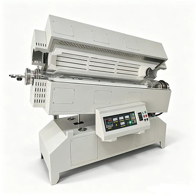 1200C 250mm Diameter Vacuum Rotary Tilting Quartz Tubular Furnace best 1200C 250mm Diameter Vacuum Rotary Tilting Quartz Tubular Furnace best