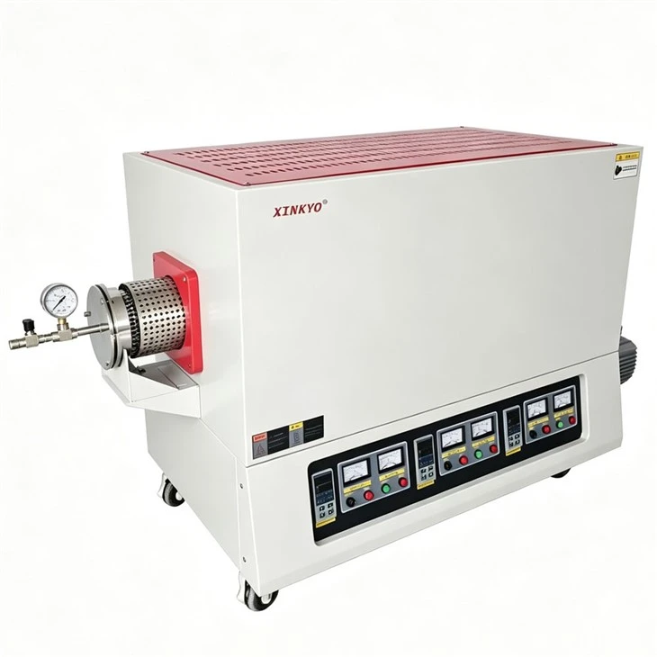 1400 Degree CVD 3 Heating Zones Vacuum Tubular Furnace suppliers