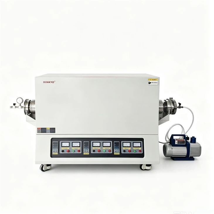 1400 Degree CVD 3 Heating Zones Vacuum Tubular Furnace factory