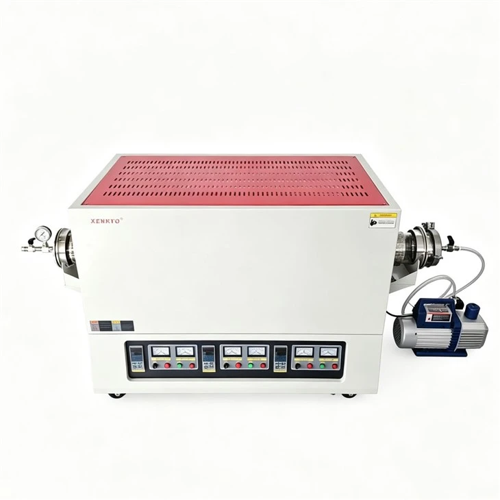1400 Degree CVD 3 Heating Zones Vacuum Tubular Furnace best