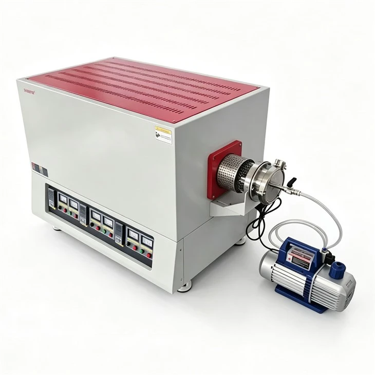 1400 Degree CVD 3 Heating Zones Vacuum Tubular Furnace