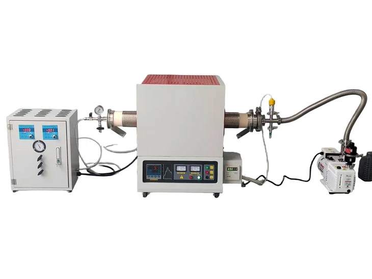 1700C High Vacuum CVD Tube Furnace With MFC System